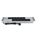 19" 2U 12'Lİ SCHUKO SOKETLİ ALÜMİNYUM RACK KABİN GRUP PRİZİ PDU