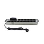 19" 2U 15'Lİ FRANSIZ UPS SİGORTALI ALÜMİNYUM RACK KABİN PRİZİ PDU