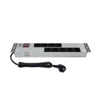 19" 2U 9'LU FRANSIZ UPS ANAHTARLI ALÜMİNYUM RACK KABİN PRİZİ PDU