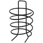 19 Cm Metal Saç Kurutma Makinesi Standı – Spiral Tasarımlı Masaüstü Duvar Tipi Fön Makinesi Tutucu