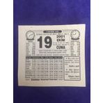 19 Ekim 2001 Takvim Yapragi - Nostalji Koleksiyonluk Takvim Yapragi B