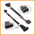 19 Pin USB 3.0 Erkek 9 Pin USB 2.0 Dişi Dönüştürücü Kablosu