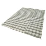 190x264 cm Çizgili Kilim Bej Çizgili Yün El Dokuma Modern Geometrik Etnik Eskitme Desenli Boho Oturma Odası Salon Yolluk Koridor Mutfak Halısı