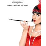 192039Ler 199039Lar Gatsby Kadın Aksesuar Seti – Kırmızı Charleston Saç Bandı Ve Lık Mirsm0010k-Smrg062g128
