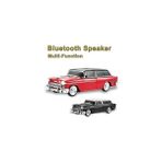 1955 Model Klasik Araba Bluetooth Hoparlör Speaker 10 Watt Fm Radyo Sd Kart USB - Kırmızı