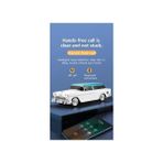1955 Model Klasik Araba Şarjlı Bluetooth Hoparlör Speaker 10 Watt Fm Radyo Sd Kart USB - Beyaz