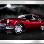 1956 Ford Thunderbird Araba Motifli Kanvas Tablo DBSANAT1187013