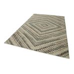195x300 cm Kareli Kilim Kahverengi Kareli Yün El Dokuma Modern Geometrik Etnik Eskitme Desenli Boho Oturma Odası Salon Yolluk Koridor Mutfak Halısı