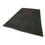 195x314 cm Kareli Kilim Yeşil Kareli Yün El Dokuma Modern Geometrik Etnik Eskitme Desenli Boho Oturma Odası Salon Yolluk Koridor Mutfak Halısı