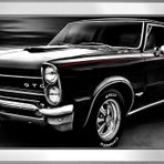 1965 Pontiac GTO Klasik Araba-2 Motifli Kanvas Tablo DBSANAT1213613