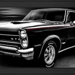 1965 Pontiac GTO Klasik Araba-2 Motifli Kanvas Tablo DBSANAT12139