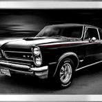 1965 Pontiac GTO Klasik Araba Motifli Kanvas Tablo DBSANAT1205913