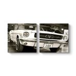1967 Model Ford Mustang Tablosu 123 x 60-2 Parçalı