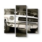 1967 Model Ford Mustang Tablosu 96 x 90-3 Parçalı