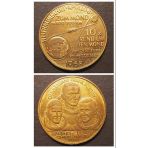 1968 WELTRAUMFAHRT APOLLO 8 - 10x RUND UM DEN MOND 22 ayar 21.36gr A900 Altın Madalya
