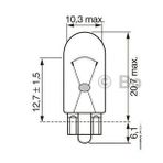 1987302241 Ampul Eco 12v Wy5w Sarı Dipsiz Gösterge W2.1x9.5d 10 Adet