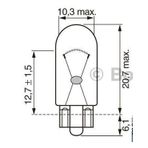 1987302241 AMPUL ECO 12V WY5W SARI DİPSİZ GÖSTERGE W2.1x9.5d