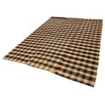 198x277 cm Çizgili Kilim Siyah Çizgili Yün El Dokuma Modern Geometrik Etnik Eskitme Desenli Boho Oturma Odası Salon Yolluk Koridor Mutfak Halısı
