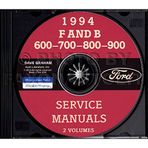 1994 FORD F & B MEDIUM & HEAVY DUTY TRUCK FACTORY REPAIR SHOP & SERVICE MANUAL CD - Including 600-700-800-900 Covers Engine, Transmission, Chassis Body, Electrical, Suspension, Cooling etc