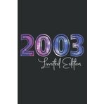 19Th Birthday Boy Girl 19 Years 2003 Funny Gift Nice: Notebook with 6x9 inches, 110 Pages, Lined College Ruled Paper for Journal, Diary, Planner