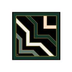 19V69 ITALIA Geometrik Desen Gold Seri Twill Eşarp Eşarp Askısı Ile Birlikte 90x90 Cm
