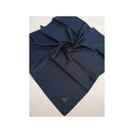 19V69 ITALIA Lacivert Twill Eşarp Düz Renk Black Seri Eşarp Askısı Ve Hediyelik Seti Ile Birlikte 90x90 Cm