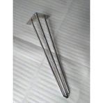 1ADET-Metal Firkete Ayak, Gümüş Renk Kaplama, Masa Ayakları, Sehpa Ayakları-NFA1 - 38,5 cm