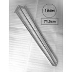 1ADET-Metal Firkete Ayak, Gümüş Renk Kaplama, Masa Ayakları, Sehpa Ayakları-NFA1 - 71,5 cm