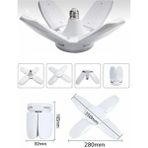 1ADET Pervane LED Ampül 50-60W 6000LM Süper Güçlü E27 Lamba Beyaz Işık 4 1