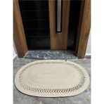 1AMSTERDAM Serisi Jüt, Desenli Kapı Önü, Paspas, Banyo Paspası, Balkon Paspası / Hediyelik, Ev Eşyası - Krem - 60 x 90 cm