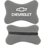 1Araba 1Ev 2'li Set Chevrolet Araçlarla Uyumlu Ortopedik Oto Boyun Yastığı - Gri