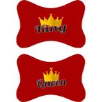 1Araba 1Ev 2'li Set King & Queen Tüm Araçlarla Uyumlu Ortopedik Oto Boyun Yastığı - Kırmızı
