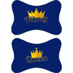 1Araba 1Ev 2'li Set King & Queen Tüm Araçlarla Uyumlu Ortopedik Oto Boyun Yastığı - Mavi