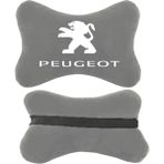1Araba 1Ev 2'li Set Peugeot Araçlarla Uyumlu Ortopedik Oto Boyun Yastığı - Gri