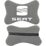 1Araba 1Ev 2'li Set Seat Araçlarla Uyumlu Ortopedik Oto Boyun Yastığı - Gri