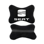 1Araba 1Ev 2'li Set Seat Araçlarla Uyumlu Ortopedik Oto Boyun Yastığı - Siyah