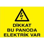 1Beyaz Reklam Dikkat Bu Panoda Elektrik Var Uyarı Tabelası - 20x30 Foreks - PAN8
