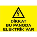 1Beyaz Reklam Dikkat Bu Panoda Elektrik Var Uyarı Tabelası - 50x70 Foreks - PAN8