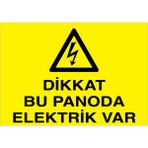 1Beyaz Reklam Dikkat Bu Panoda Elektrik Var Uyarı Tabelası - 70x100 Alüminyum Kompozit Panel - PAN8