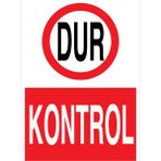 1Beyaz Reklam Dur Kontrol Uyarı Tabelası - 20x30 Alüminyum Kompozit Panel - ŞAKY63