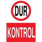 1Beyaz Reklam Dur Kontrol Uyarı Tabelası - 35x50 Alüminyum Kompozit Panel - ŞAKY63