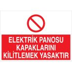1Beyaz Reklam Elektrik Panosu... Uyarı Tabelası - 35x50 Alüminyum Kompozit Panel - PAN18