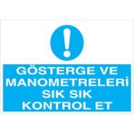 1Beyaz Reklam Gösterge Ve Manometreleri... Uyarı Tabelası - 70x100 Alüminyum Kompozit Panel - M87