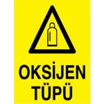 1Beyaz Reklam Oksijn Tüpü Uyarı Tabelası - 70x100 Foreks - TÜ4