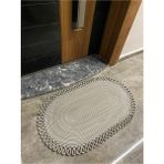 1dublin Serisi Jüt, Desenli Kapı Önü, Paspas, Banyo Paspası, Balkon Paspası / Hediyelik, Ev Eşyası - Gri - 75 x 100 cm