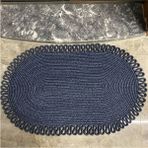 1dublin Serisi Jüt, Desenli Kapı Önü, Paspas, Banyo Paspası, Balkon Paspası / Hediyelik, Ev Eşyası - Lacivert - 75 x 130 cm