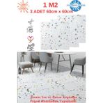 1m2 3 Adet 60X60CM Floor Benekli Yapışkanlı Zemin ve Duvar Kaplama Paneli Arkası Kauçuklu Pvc Wc 60 - 60 x 60 cm