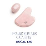 1sen Art Beauty Pembe Kuvars Kalp Gua Sha Masaj Taşı