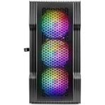 1ST PLAYER TRILOBITE T3 SİYAH 600W 80+ RAINBOW 4X12CM FAN TEMPERLİ CAM MESH USB 3.0 M-ATX KASA