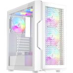 1ST Player Trilobite T7 Beyaz 650W 80+ ARGB 4x12cm Fan Temperli Cam Mesh USB 3.0 ATX Kasa - 650 W